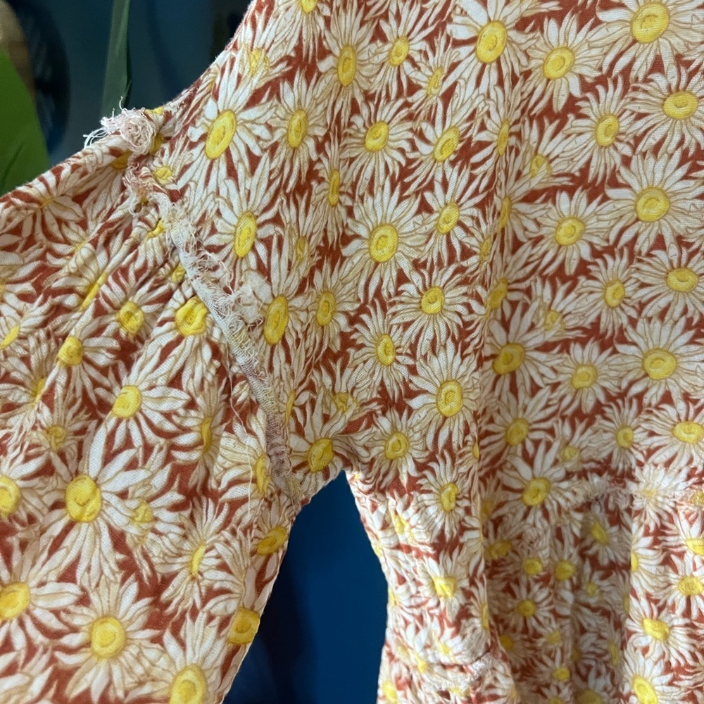 Simply Southern Floral Blouse - Yellow and Orange Country Cowgirl Vibe - Picture 4 of 7